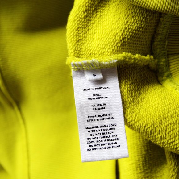 BNWT AW21 HELMUT LANG WRAP HOODIE BOLD LIME S - Picture 10 of 12
